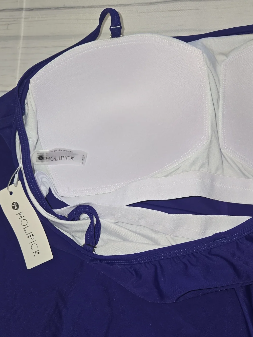 Holipick Purple Tankini Swim Top Size Large NWT